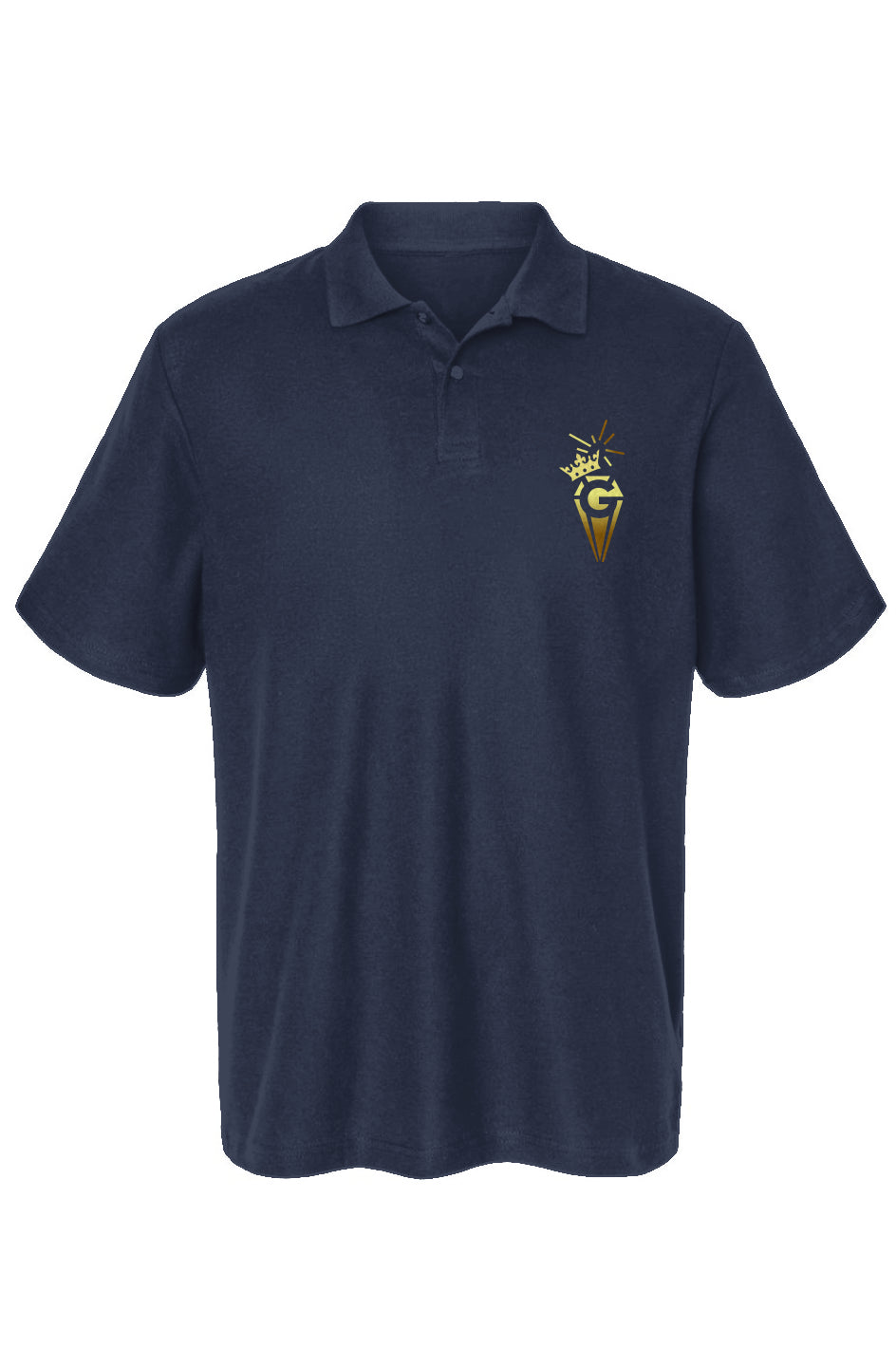 Glamire Embroidered Polo Navy