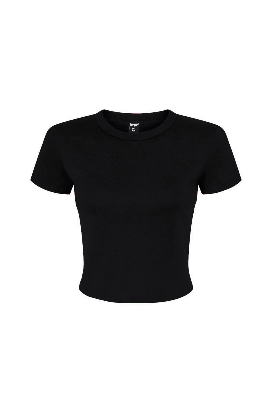 Women's Micro Rib Baby Tee Black