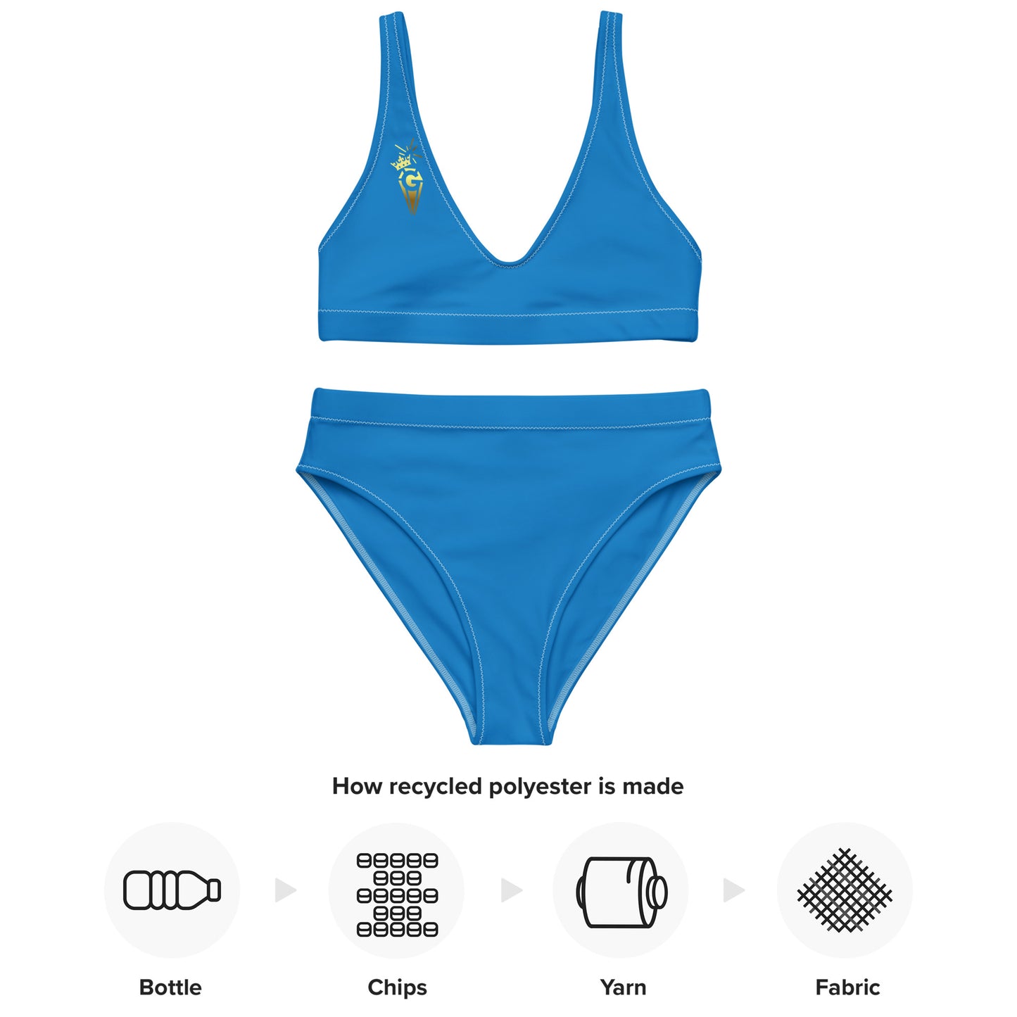 Glamire Premier High-Waisted Bikini Blue